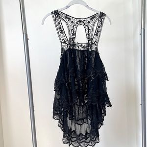 Women’s Free People Black Lace Top